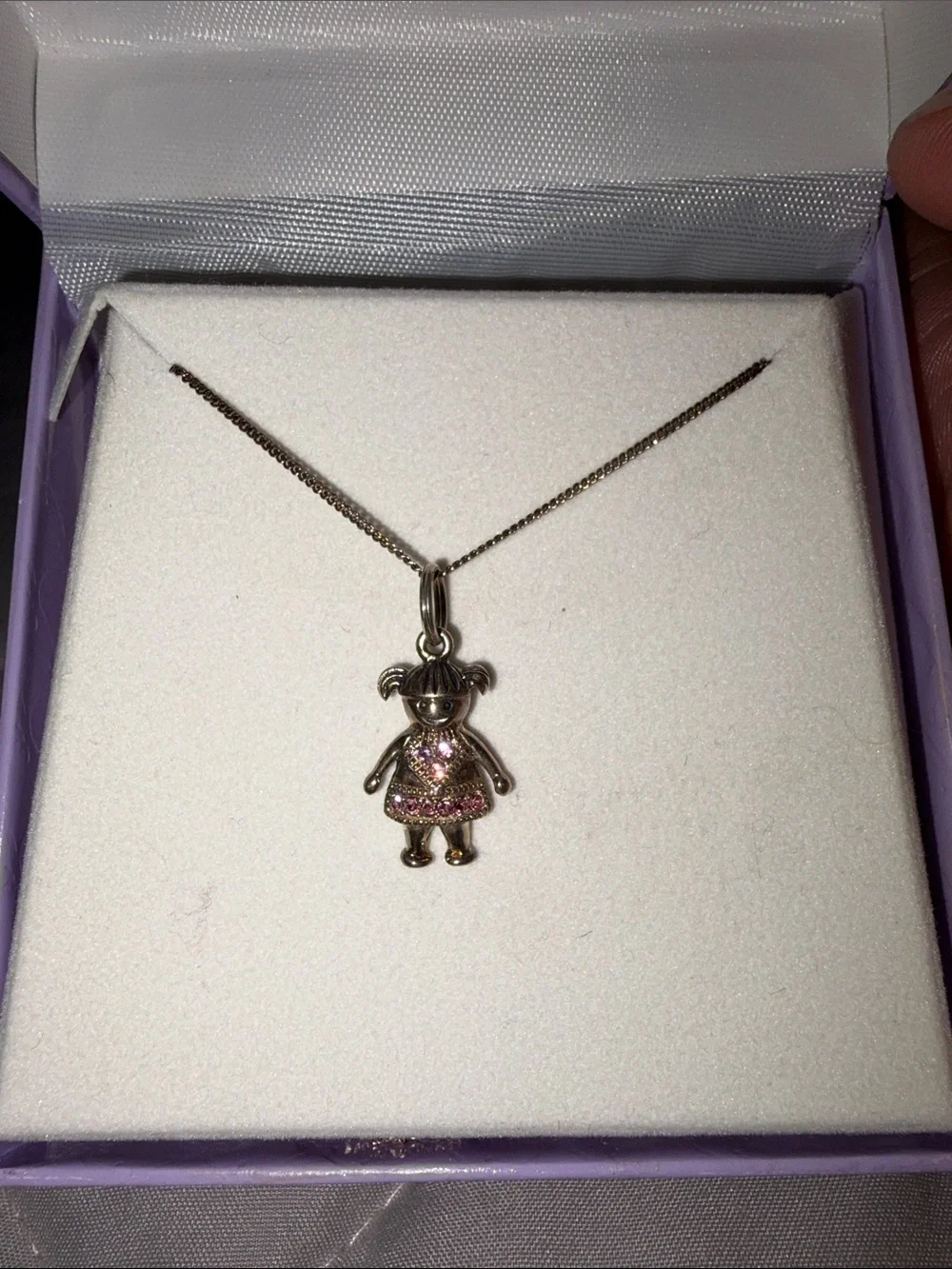 Sterling Silver Girl Pendant Necklace
